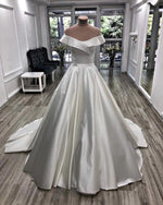 Cargar imagen en el visor de la galería, Satin Wedding Ball Gown Dresses 2020
