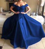 Load image into Gallery viewer, Midnight-Blue-Evening-Dresses

