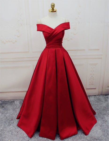 Simple V-neck Off Shoulder Prom Dresses Long Evening Gowns coloredwedding Simple V-neck Off Shoulder Prom Dresses Long Evening Gowns coloredwedding