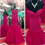 Load image into Gallery viewer, Elegant Lace Sweetheart Mermaid Evening Dresses 2017
