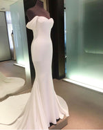 Cargar imagen en el visor de la galería, Mermaid Wedding Dresses Sweetheart Court Train With Off Shoulder

