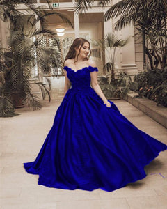 Gorgeous Lace Flower Beaded V-neck Emerald Green Prom Dress Ball Gowns
