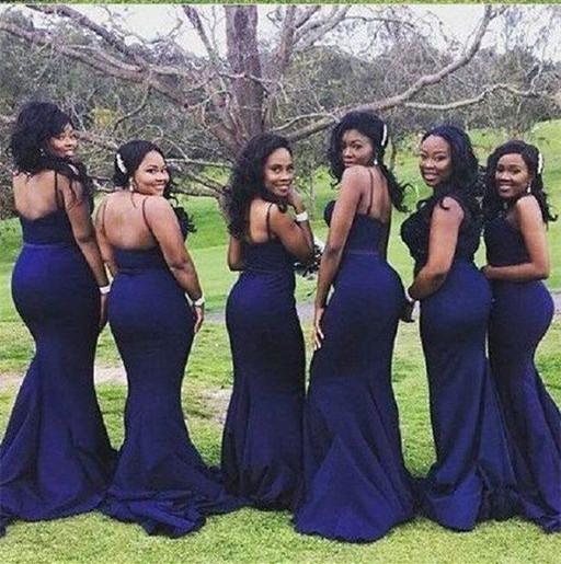 Midnight-Blue-Bridesmaid-Dresses-For-Maid-Of-Honor