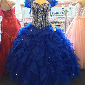 Royal Blue Quinceanera Dresses Ball Gowns 2017 vestidos de quinceañeras