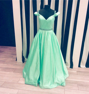 Off The Shoulder Satin Ball Gowns Prom Dresses 2017