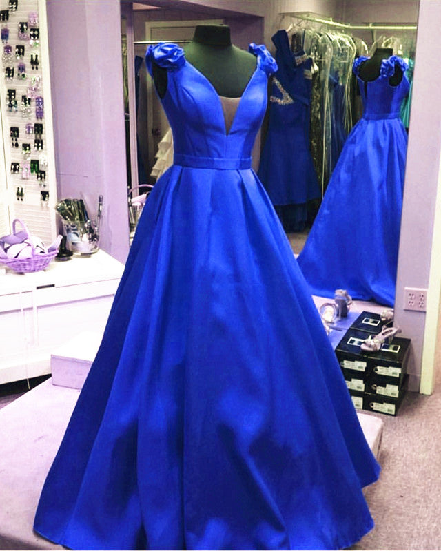 Royal Blue Ballgowns Dress