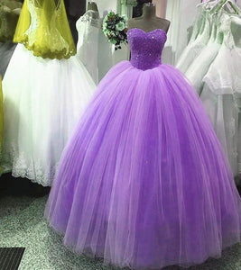 Elegant Sequins Beaded Tulle Quinceanera Dresses Ball Gowns 2017