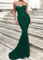 Load image into Gallery viewer, Mermaid Sleeveless Sweetheart Corset Lace Prom Evening Gowns
