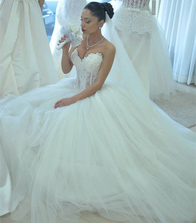 Romantic-Wedding-Dresses-For-Bride-2019