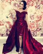 Load image into Gallery viewer, Luxury Pearl Beaded V-neck Off Shoulder Evening Dresses

