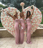 Load image into Gallery viewer, Sweetheart-Mermaid-Prom-Dresses-Long-Bridesmaid-Gowns-Pink
