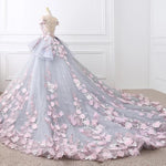 Load image into Gallery viewer, Floral Lace Wedding Dresses Ball Gowns With 3D Flowers
