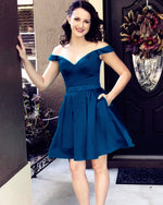 Load image into Gallery viewer, Navy-Blue-Prom-Dress-Short
