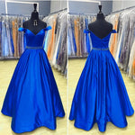 Cargar imagen en el visor de la galería, Royal-Blue-Evening-Dresses-Ball-Gowns-Prom-Dress
