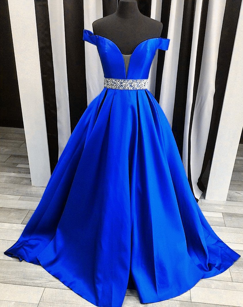 off the shoulder satin ball gowns evening dresses 2017