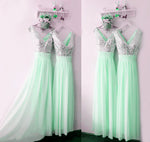 Cargar imagen en el visor de la galería, Mint-Green-Bridesmaid-Dresses
