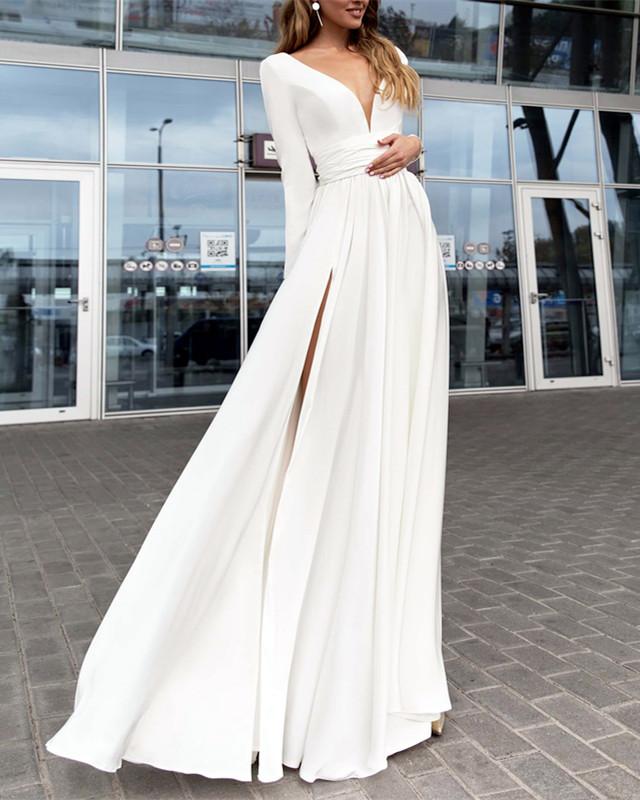 Long-Sleeves-Chiffon-Evening-Gowns-For-Bridal-Party