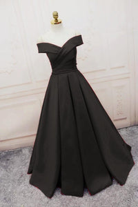 long satin off the shoulder prom evening dresses ball gowns