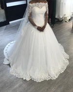 Load image into Gallery viewer, Vintage-Lace-Ball-Gowns-Wedding-Dresses-2019
