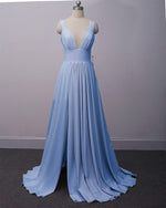 Load image into Gallery viewer, High Street Chiffon Beach Wedding Dresses Plunge Neck
