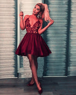 Load image into Gallery viewer, Burgundy Homecoming Dresses 2019 Elegant
