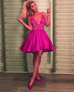 Cargar imagen en el visor de la galería,  Purple Homecoming Dresses 2019 Elegant

