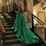 Afbeelding in Gallery-weergave laden, Lace Appliques Long Sleeves V Neck Ball Gowns Wedding Dresses
