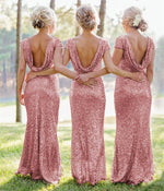 Load image into Gallery viewer, Modern Style Glitter Sequins Bridesmaid Dresses Mermaid Formal Gowns
