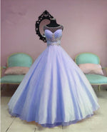 Load image into Gallery viewer, Crystal Beaded Scoop Neckline Tulle Quinceanera Dresses 2019
