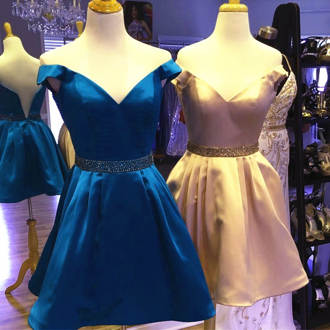 off shoulder v neck short prom homecoming dresses 2017