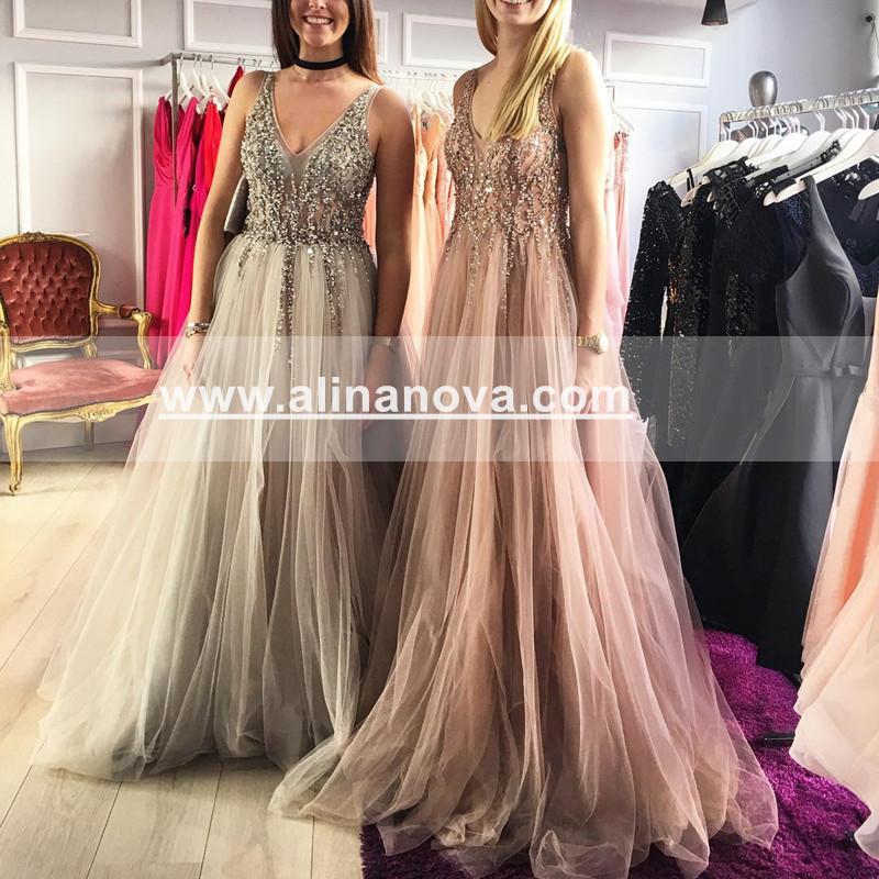 Long-Tulle-Champagne-Evening-Dresses-Beaded-Sequin-Prom-Gowns