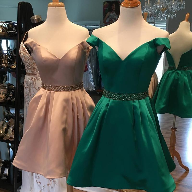 off shoulder v neck short prom homecoming dresses 2017