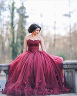 Load image into Gallery viewer, wine-quinceanera-dress
