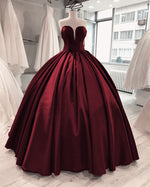 Load image into Gallery viewer, Burgundy-Quinceanera-Dresses
