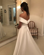 Load image into Gallery viewer, Sexy-Off-The-Shoulder-Satin-Bridal-Wedding-Gowns
