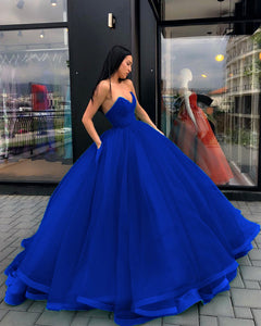 V-neck-Corset-Organza-Quinceanera-Dresses-Ball-Gown-Prom-Dress-2019