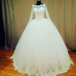 Load image into Gallery viewer, Lace Long Sleeves Wedding Dresses Ball Gowns
