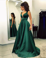 Load image into Gallery viewer, Dark-Green-Formal-Dresses
