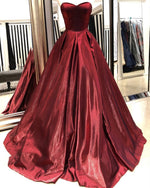 Cargar imagen en el visor de la galería, Sweetheart Ball Gowns Satin Prom Dresses 2019
