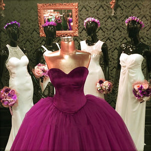 Sweetheart Bodice Corset Tulle Prom Dresses Ball Gowns