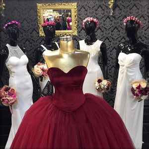 Sweetheart Bodice Corset Tulle Prom Dresses Ball Gowns