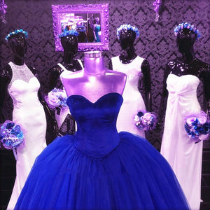Sweetheart Bodice Corset Tulle Prom Dresses Ball Gowns