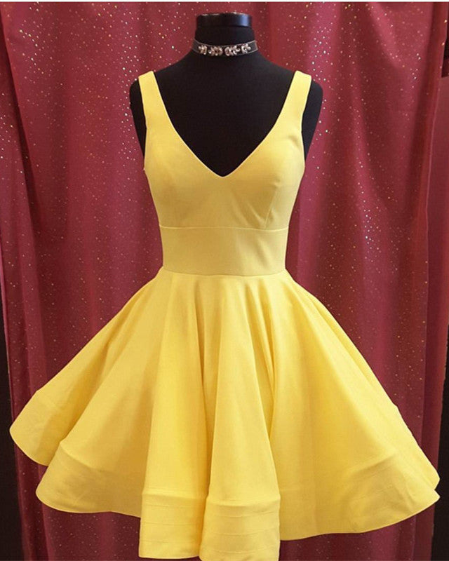 yellow homecoming dresses 2019 Overnight Shipping Long Yellow Prom Dresses 2019 coloredwedding