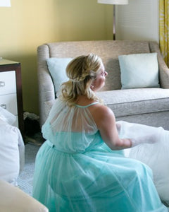 Halter Top Tulle Floor Length Bridesmaid Dresses For Weddings