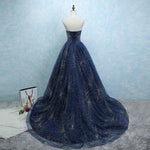 Cargar imagen en el visor de la galería, strapless long tulle ball gowns evening dresses with sequins
