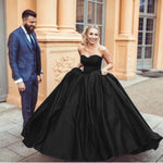 Load image into Gallery viewer, Sweetheart Bodice Corset Satin Prom Ball Gown Dresses
