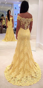 Load image into Gallery viewer, Yellow-Prom-Dresses
