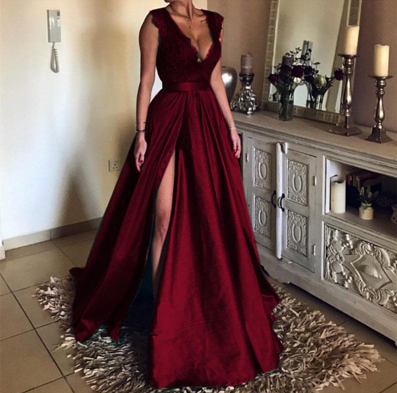 Burgundy-Evening-Dresses-Long-Prom-Gowns-Modest