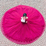 Cargar imagen en el visor de la galería, Maroon Tulle Long Sleeves Lace Wedding Dresses Ball Gowns 2017
