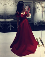 Cargar imagen en el visor de la galería, Burgundy Satin Dresses
